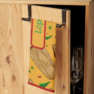 New Mexico Red & Green chile Tamales Zia Nopales Tea Towel