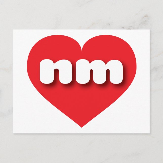 New Mexico red heart - I love nm Postcard (Front)
