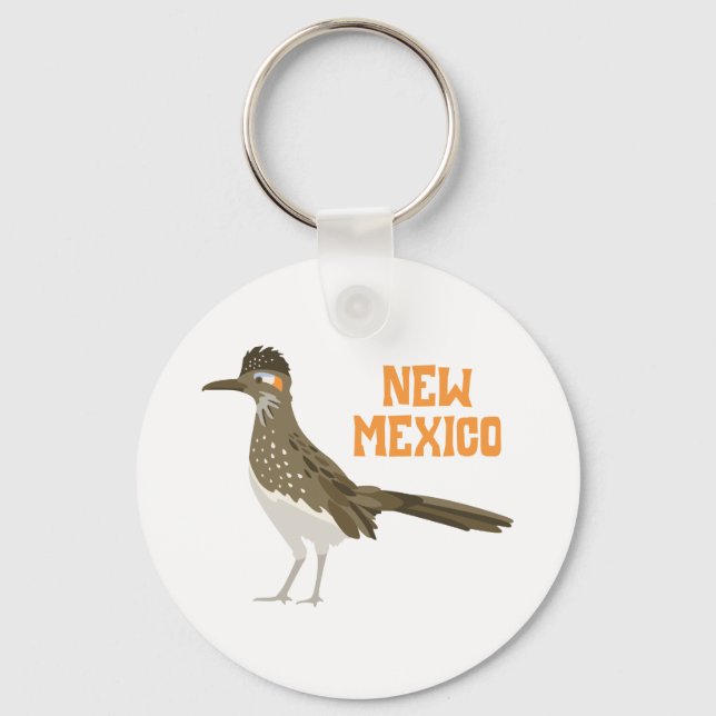 New Mexico Roadrunner Key Ring (Front)