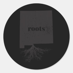 New Mexico Roots State Map Shirt Home Love Pride G Classic Round Sticker