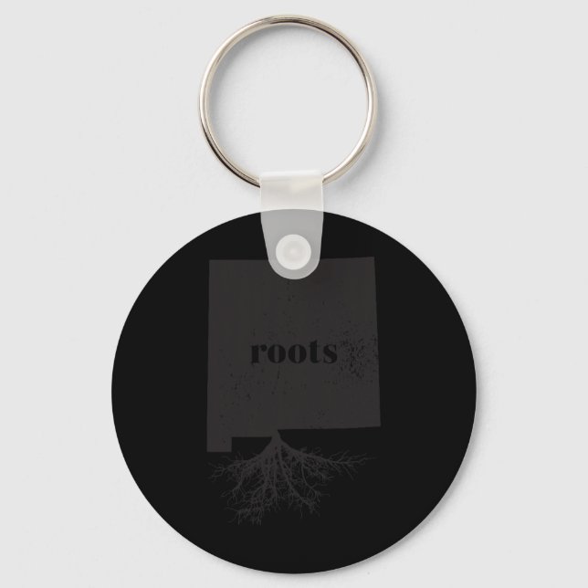 New Mexico Roots State Map Shirt Home Love Pride G Key Ring (Front)