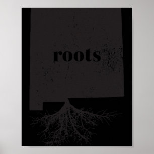 New Mexico Roots State Map Shirt Home Love Pride G Poster