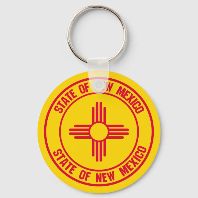 New Mexico Round Emblem Key Ring (Front)