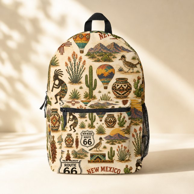 New Mexico Route 66 Desert Trek Printed Backpack (Creator Uploaded)