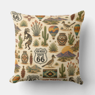 New Mexico Route 66 Sofa Mesa Cushion