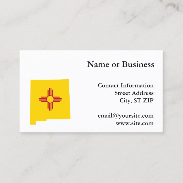 New Mexico Shape Business Card (Front)