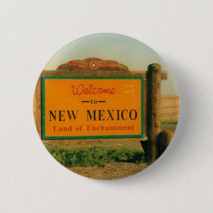 New Mexico Sign 6 Cm Round Badge