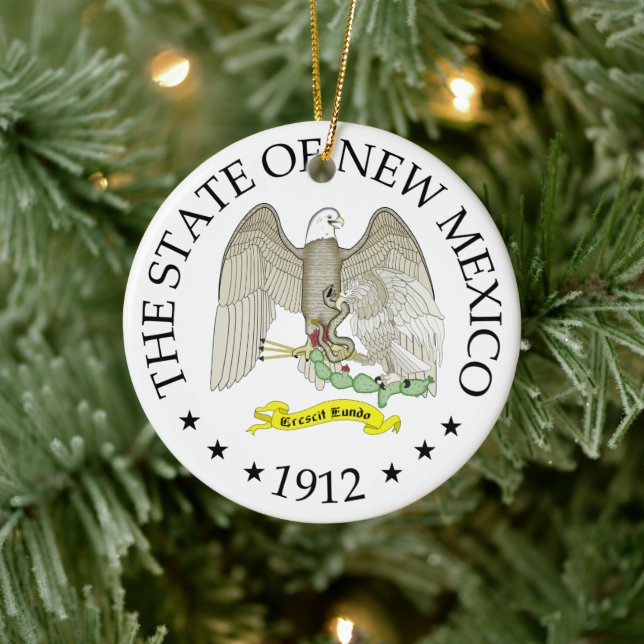 New Mexico sign Ceramic Tree Decoration (Tree)