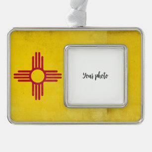 New Mexico Silver Plated Framed Ornament