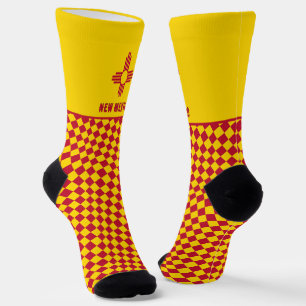 New Mexico Socks, N Mexican flag fashion / sports Socks
