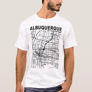 New Mexico Souvenir Albuquerque City Street Map T-Shirt