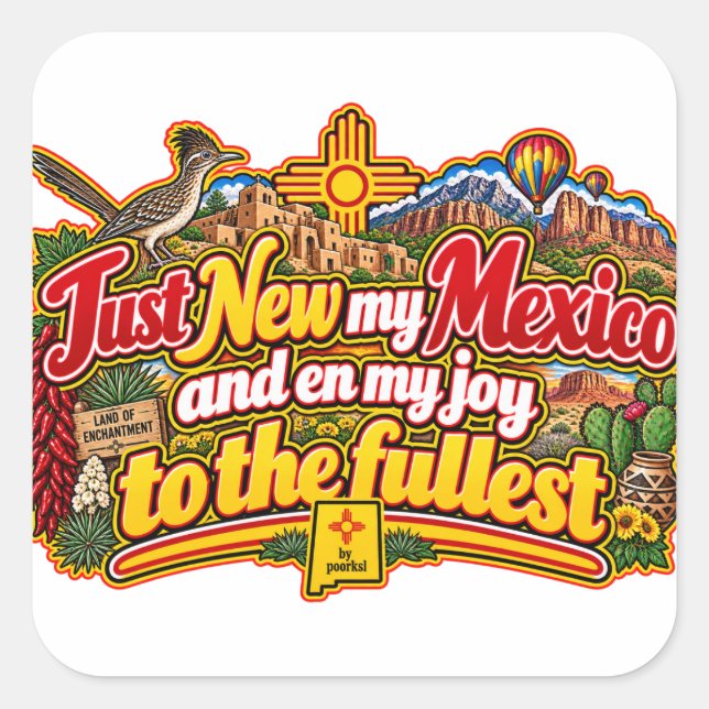 New Mexico  square sticker (Front)