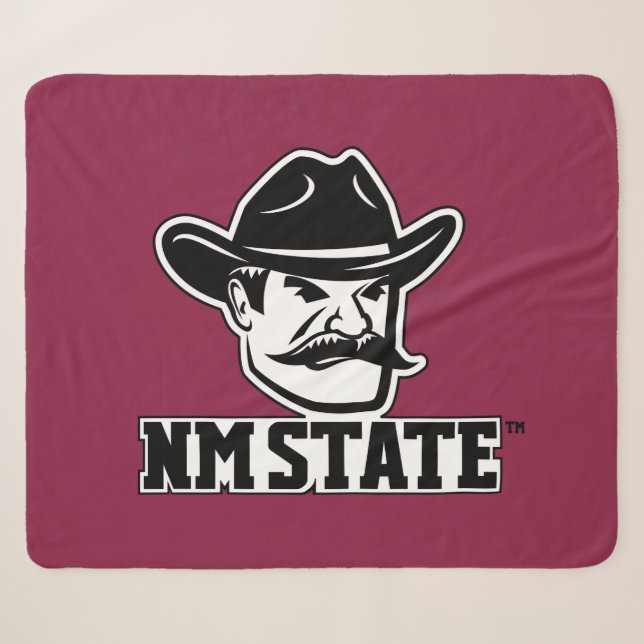 New Mexico State Aggies Sherpa Blanket (Front (Horizontal))