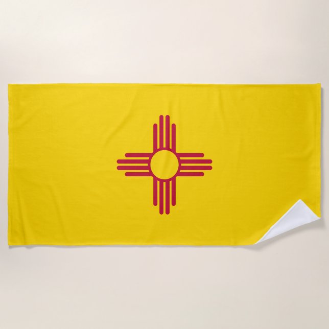 New Mexico State Flag Beach Towel (Front)