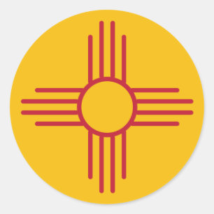 New Mexico State Flag Classic Round Sticker