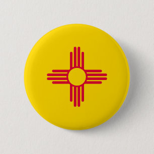 New Mexico State Flag Design 6 Cm Round Badge