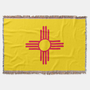 New Mexico State Flag Design Decor Throw Blanket