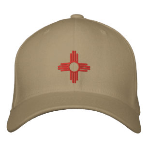 New Mexico State Flag Design Embroidered Hat