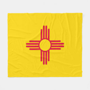 New Mexico State Flag Design Fleece Blanket
