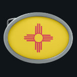 New Mexico State Flag Design Oval Belt Buckle<br><div class="desc">Here's a New Mexico State Flag Design presented on a variety of products. A great gift idea for all occasions and for anyone in for a visit. 
 




Use the "Message" link to contact us with your special design requests or for some assistance with any of your customisation needs.</div>