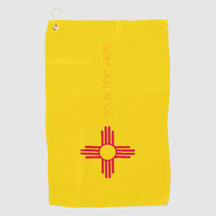 New Mexico State Flag Design Your Text on a  Golf Towel