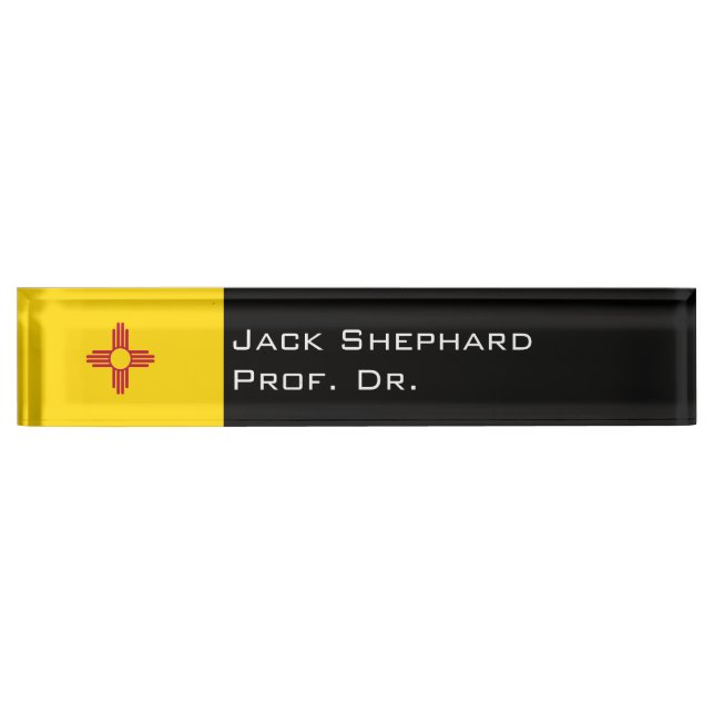 New Mexico State Flag Nameplate (Front)