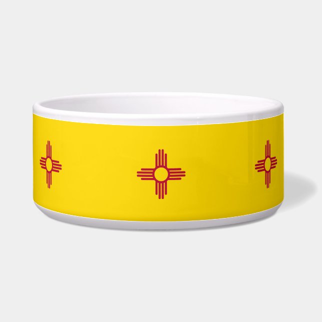 New Mexico State Flag Pet Bowl (Left)