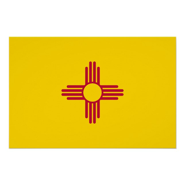 New Mexico State Flag Poster (Front)