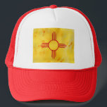 New Mexico State Flag Watercolor CUSTOMIZE IT Trucker Hat<br><div class="desc">Check out this awesome hat with a watercolor New Mexico State Flag! Check out my shop for more designs too! Or if you'd like something custom let me know. Customise it with your own text ! If you buy it, thank you! Be sure to share a pic on Instagram of...</div>