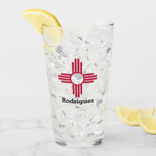 New Mexico State Flag- Zia Sun Personalised Glass