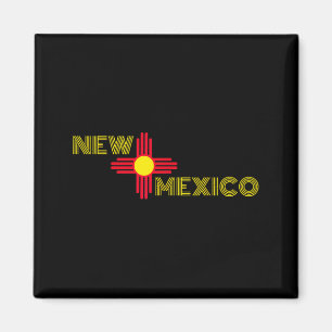New Mexico State Flag Zia Sun Symbol Magnet