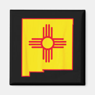 New Mexico State Flag Zia Symbol Flag New Mexico Magnet