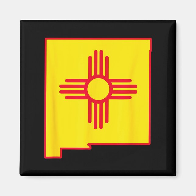 New Mexico State Flag Zia Symbol Flag New Mexico  Magnet (Front)