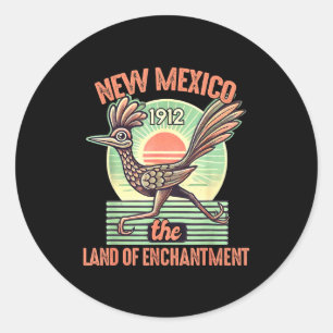 New Mexico State Land Of Enchantment Road Runner S Classic Round Sticker