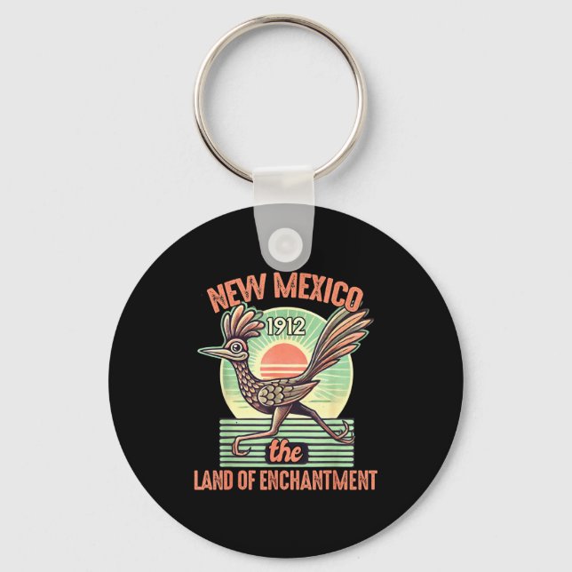 New Mexico State Land Of Enchantment Road Runner S Key Ring (Front)