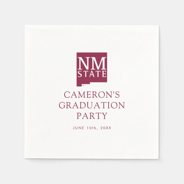 New Mexico State University Graduation Napkin (Front)