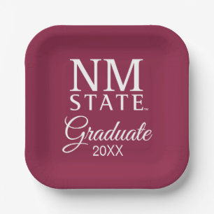 New Mexico State University Graduation Paper Plate