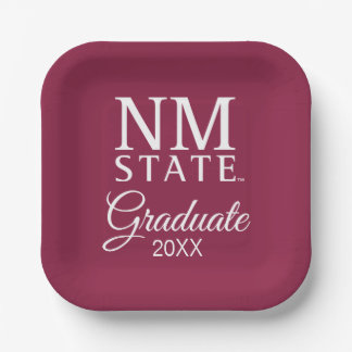 New Mexico State University Graduation Paper Plate
