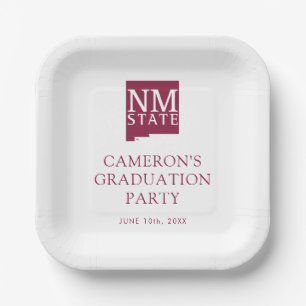 New Mexico State University Graduation Paper Plate