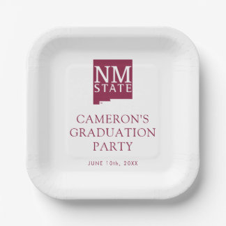 New Mexico State University Graduation Paper Plate