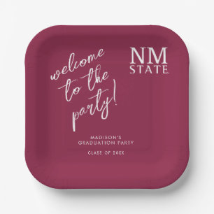 New Mexico State University Graduation Paper Plate
