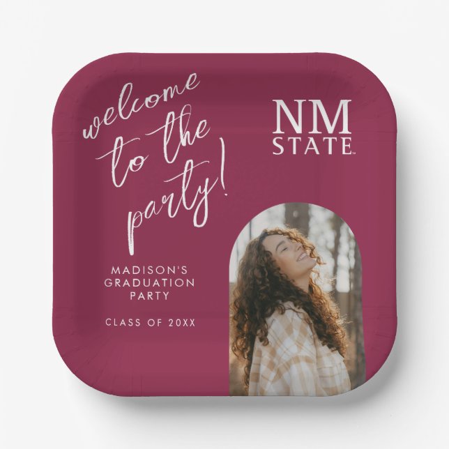 New Mexico State University Graduation Paper Plate (Front)