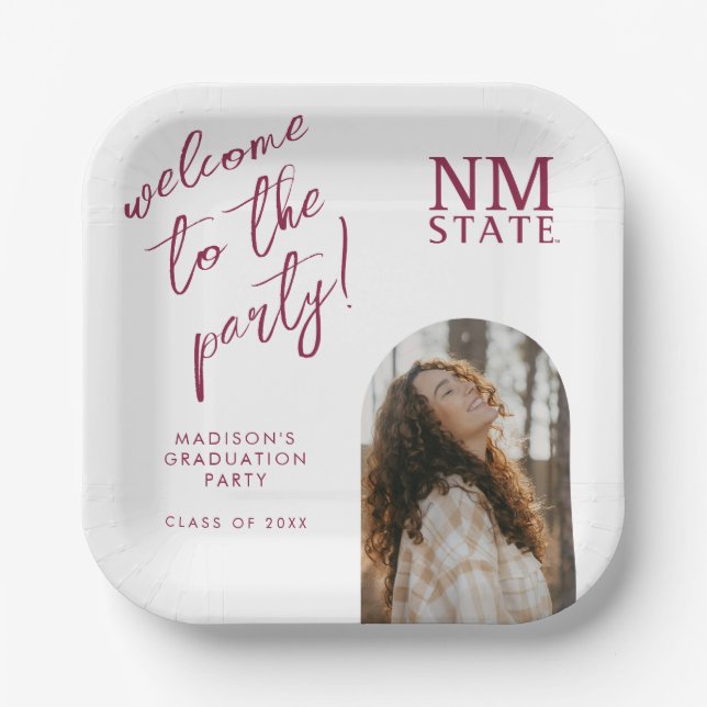 New Mexico State University Graduation Paper Plate (Front)