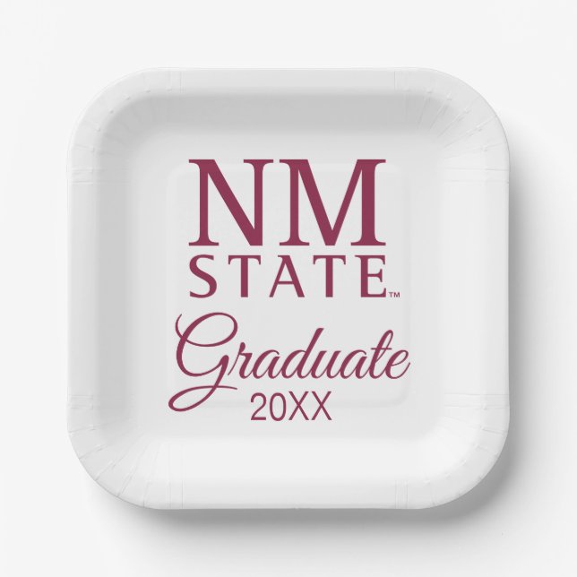 New Mexico State University Graduation Paper Plate (Front)