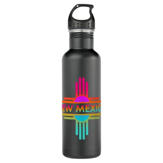 New Mexico State Zia Symbol Design  710 Ml Water Bottle (Front)