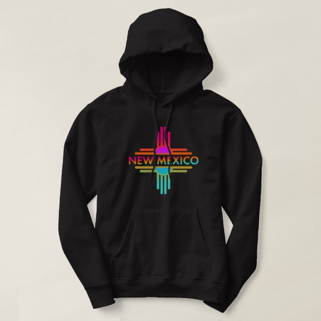 New Mexico State Zia Symbol Design  Hoodie (Design Front)