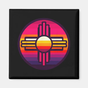 New Mexico State Zia Vintage Retro-modern Zia Symb Magnet