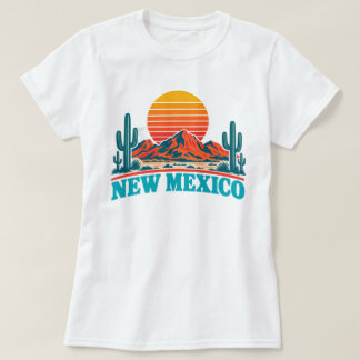 New Mexico Sunset Cactus Desert Vintage T-Shirt