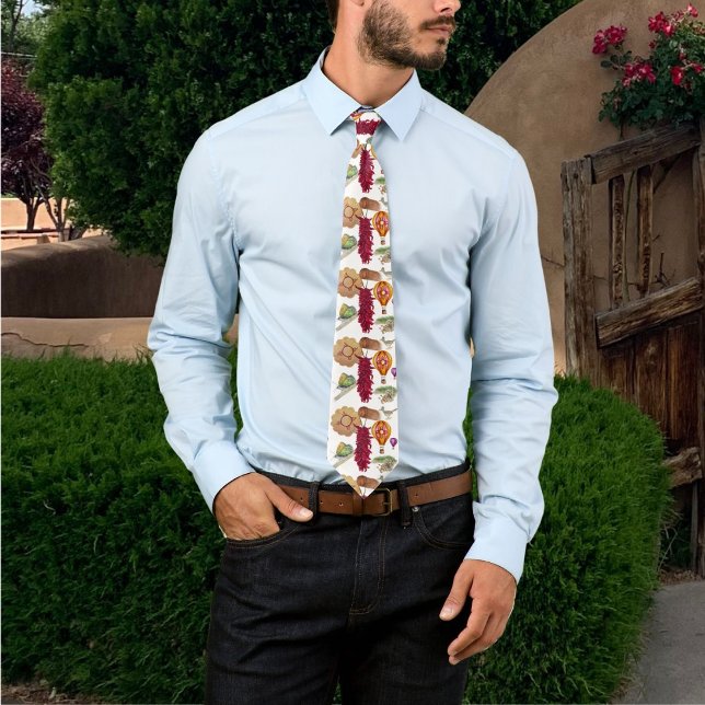 New Mexico Symbols Zia Hot Air Balloon roadrunner Tie (Creator Uploaded)