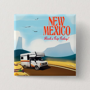 New Mexico Travel poster 15 Cm Square Badge